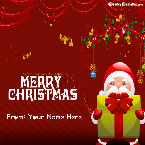 Christmas Eve Wishes Photo With Name Create Cards Online